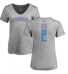 NBA Women's Nike Oklahoma City Thunder #22 Hamidou Diallo Ash Backer T-Shirt