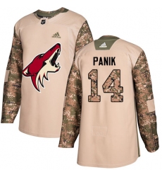 Youth Adidas Arizona Coyotes #14 Richard Panik Authentic Camo Veterans Day Practice NHL Jersey