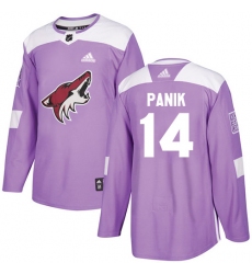 Youth Adidas Arizona Coyotes #14 Richard Panik Authentic Purple Fights Cancer Practice NHL Jersey