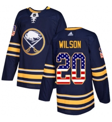 Youth Adidas Buffalo Sabres #20 Scott Wilson Authentic Navy Blue USA Flag Fashion NHL Jersey
