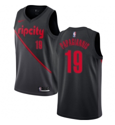 Youth Nike Portland Trail Blazers #19 Georgios Papagiannis Swingman Black NBA Jersey - 2018 19 City Edition