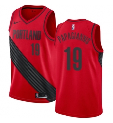 Youth Nike Portland Trail Blazers #19 Georgios Papagiannis Swingman Red NBA Jersey Statement Edition