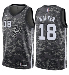 Men's Nike San Antonio Spurs #18 Lonnie Walker Swingman Camo NBA Jersey - City Edition
