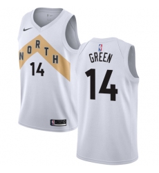Men's Nike Toronto Raptors #14 Danny Green Swingman White NBA Jersey - City Edition