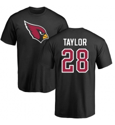 NFL Nike Arizona Cardinals #28 Jamar Taylor Black Name & Number Logo T-Shirt