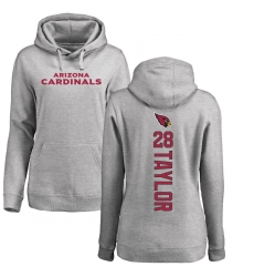 NFL Women's Nike Arizona Cardinals #28 Jamar Taylor Ash Backer Pullover Hoodie