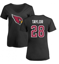 NFL Women's Nike Arizona Cardinals #28 Jamar Taylor Black Name & Number Logo T-Shirt