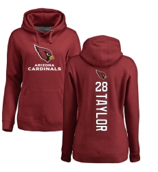 NFL Women's Nike Arizona Cardinals #28 Jamar Taylor Maroon Backer Pullover Hoodie