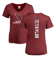 NFL Women's Nike Arizona Cardinals #28 Jamar Taylor Maroon Backer T-Shirt