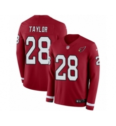 Youth Nike Arizona Cardinals #28 Jamar Taylor Limited Red Therma Long Sleeve NFL Jersey