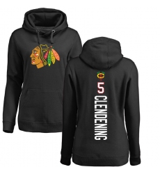 NHL Women's Adidas Chicago Blackhawks #5 Adam Clendening Red One Color Backer Pullover Hoodie