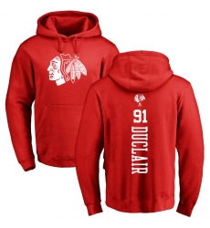 NHL Adidas Chicago Blackhawks #91 Anthony Duclair Red One Color Backer Pullover Hoodie