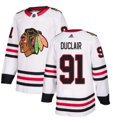 Youth Adidas Chicago Blackhawks #91 Anthony Duclair Authentic White Away NHL Jersey