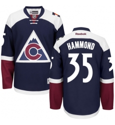 Youth Reebok Colorado Avalanche #35 Andrew Hammond Authentic Blue Third NHL Jersey