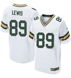 Men's Nike Green Bay Packers #89 Marcedes Lewis Elite White NFL Jersey