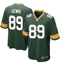 Men's Nike Green Bay Packers #89 Marcedes Lewis Game Green Team Color NFL Jersey