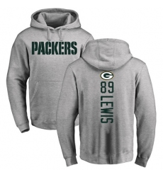 NFL Nike Green Bay Packers #89 Marcedes Lewis Ash Backer Hoodie
