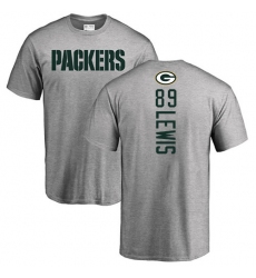 NFL Nike Green Bay Packers #89 Marcedes Lewis Ash Backer T-Shirt