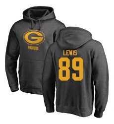 NFL Nike Green Bay Packers #89 Marcedes Lewis Ash One Color Pullover Hoodie