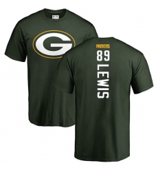 NFL Nike Green Bay Packers #89 Marcedes Lewis Green Backer T-Shirt