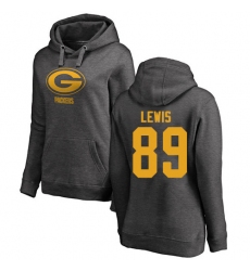 NFL Women's Nike Green Bay Packers #89 Marcedes Lewis Ash One Color Pullover Hoodie