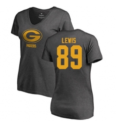 NFL Women's Nike Green Bay Packers #89 Marcedes Lewis Ash One Color T-Shirt
