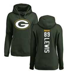 NFL Women's Nike Green Bay Packers #89 Marcedes Lewis Green Backer Hoodie
