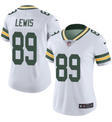 Women's Nike Green Bay Packers #89 Marcedes Lewis White Vapor Untouchable Limited Player NFL Jersey