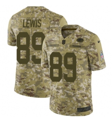 Youth Nike Green Bay Packers #89 Marcedes Lewis Limited Camo 2018 Salute to Service NFL Jersey