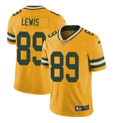 Youth Nike Green Bay Packers #89 Marcedes Lewis Limited Gold Rush Vapor Untouchable NFL Jersey