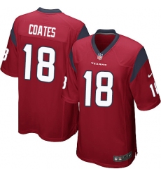 Men's Nike Houston Texans #18 Sammie Coates Game Red Alternate NFL Jersey