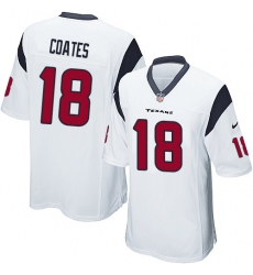 Men's Nike Houston Texans #18 Sammie Coates Game White NFL Jersey
