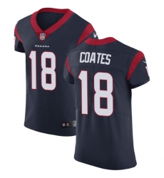 Men's Nike Houston Texans #18 Sammie Coates Navy Blue Team Color Vapor Untouchable Elite Player NFL Jersey