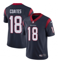 Youth Nike Houston Texans #18 Sammie Coates Navy Blue Team Color Vapor Untouchable Limited Player NFL Jersey