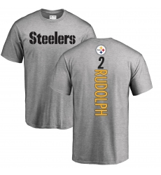 Nike Pittsburgh Steelers #2 Mason Rudolph Ash Backer T-Shirt