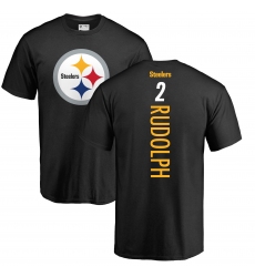 Nike Pittsburgh Steelers #2 Mason Rudolph Black Backer T-Shirt