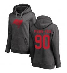 NFL Women's Nike Tampa Bay Buccaneers #90 Jason Pierre-Paul Ash One Color Pullover Hoodie