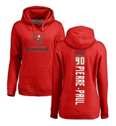 NFL Women's Nike Tampa Bay Buccaneers #90 Jason Pierre-Paul Red Backer Pullover Hoodie
