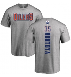 NHL Adidas Edmonton Oilers #35 Al Montoya Ash Backer T-Shirt