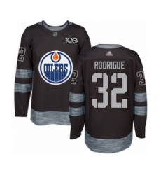 Men's Edmonton Oilers #32 Olivier Rodrigue Authentic Black 1917-2017 100th Anniversary Hockey Jersey