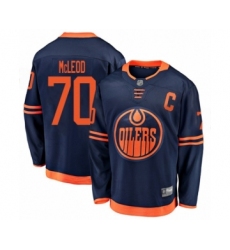 Men's Edmonton Oilers #70 Ryan McLeod Authentic Navy Blue Alternate Fanatics Branded Breakaway Hockey Jersey