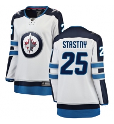 Women's Winnipeg Jets #25 Paul Stastny Fanatics Branded White Away Breakaway NHL Jersey