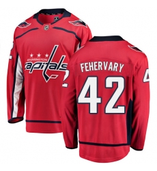 Men's Washington Capitals #42 Martin Fehervary Fanatics Branded Red Home Breakaway NHL Jersey