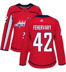 Women's Adidas Washington Capitals #42 Martin Fehervary Premier Red Home NHL Jersey