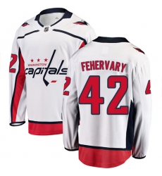 Youth Washington Capitals #42 Martin Fehervary Fanatics Branded White Away Breakaway NHL Jersey