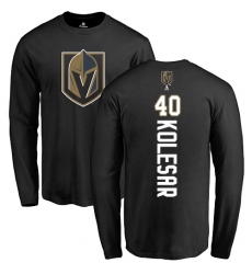 NHL Adidas Vegas Golden Knights #40 Ryan Carpenter Black Backer Long Sleeve T-Shirt