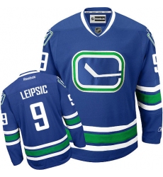 Women's Reebok Vancouver Canucks #9 Brendan Leipsic Premier Royal Blue Third NHL Jersey
