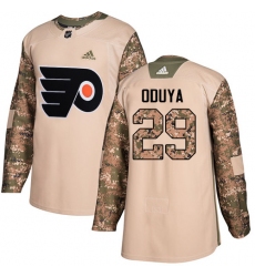 Men's Adidas Philadelphia Flyers #29 Johnny Oduya Authentic Camo Veterans Day Practice NHL Jersey