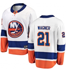 Men's New York Islanders #21 Chris Wagner Fanatics Branded White Away Breakaway NHL Jersey
