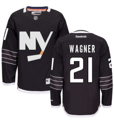 Women's Reebok New York Islanders #21 Chris Wagner Authentic Black Third NHL Jersey